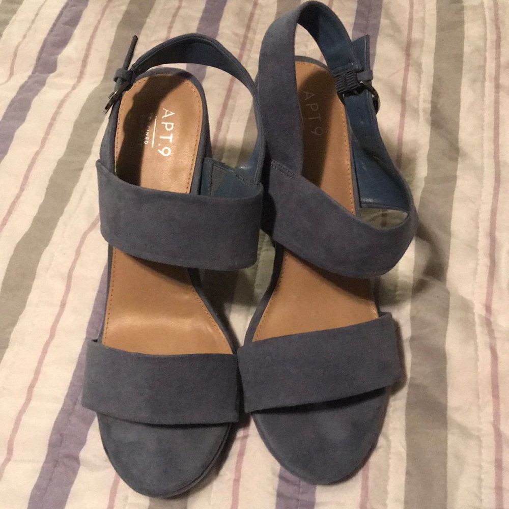 Blue suede shoes size 10